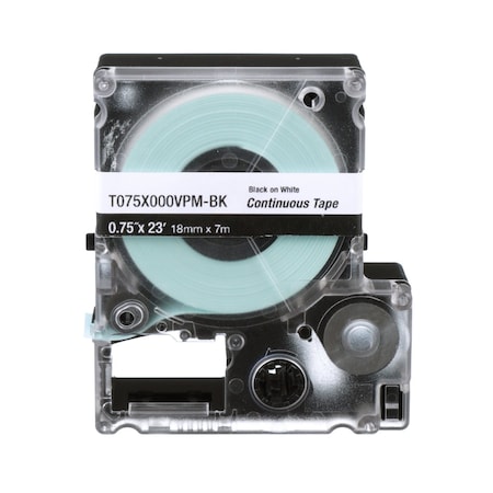Panduit Mp Cassette, Continuous Tape, Polyester,  T075X000YKM-BK